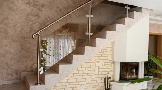 Balustrade inox avec verre design